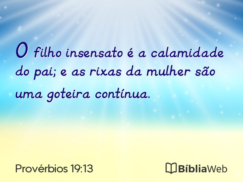 Provérbios 19:13 em imagem para compartilhar