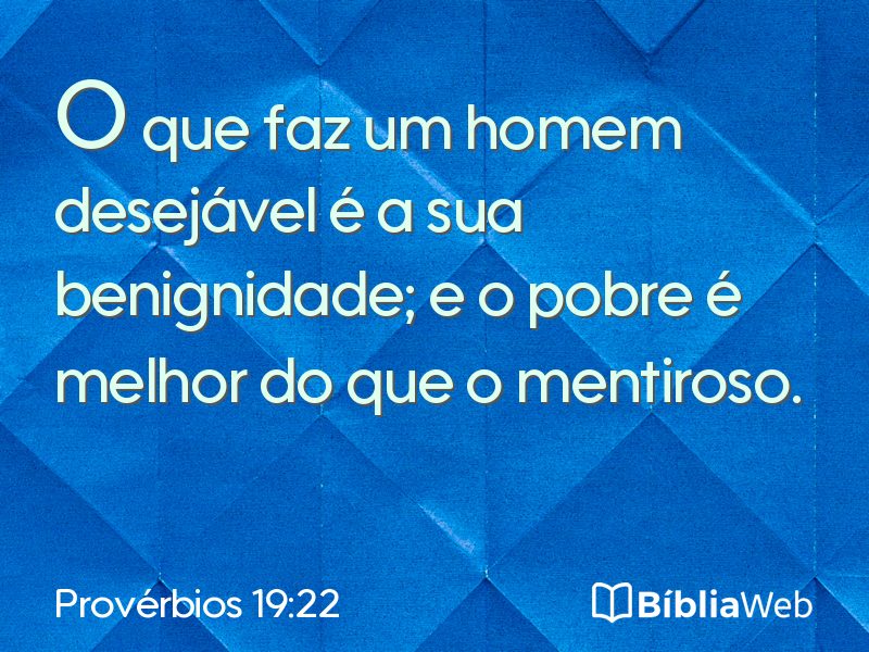 Provérbios 19:22 em imagem para compartilhar