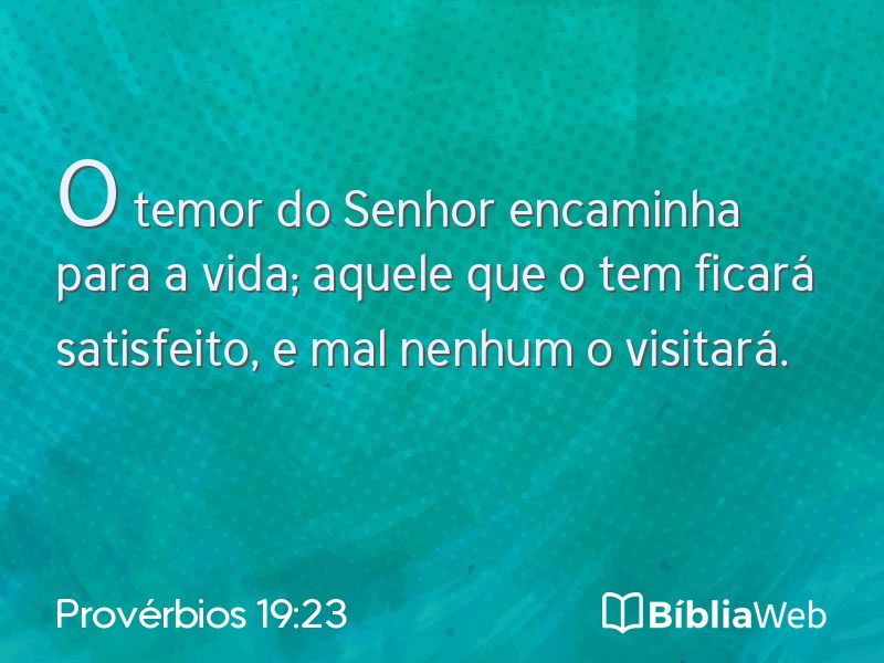 Provérbios 19:23 em imagem para compartilhar