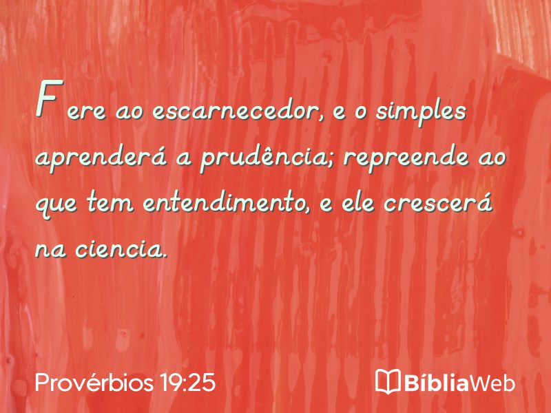 Provérbios 19:25 em imagem para compartilhar