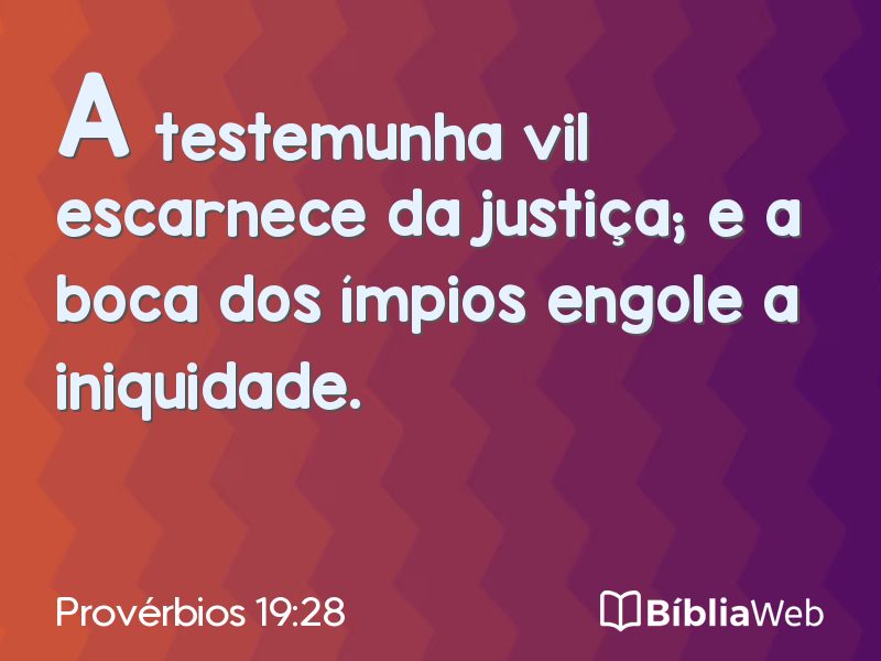 Provérbios 19:28 em imagem para compartilhar