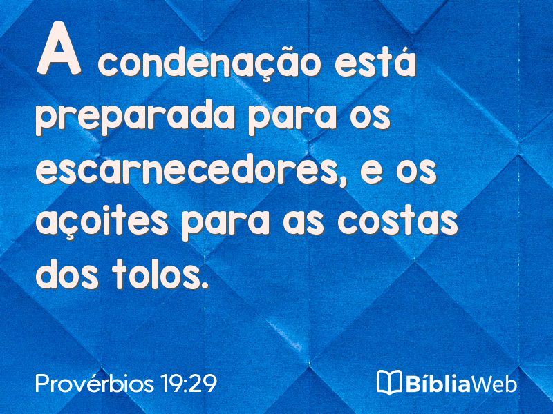 Provérbios 19:29 em imagem para compartilhar