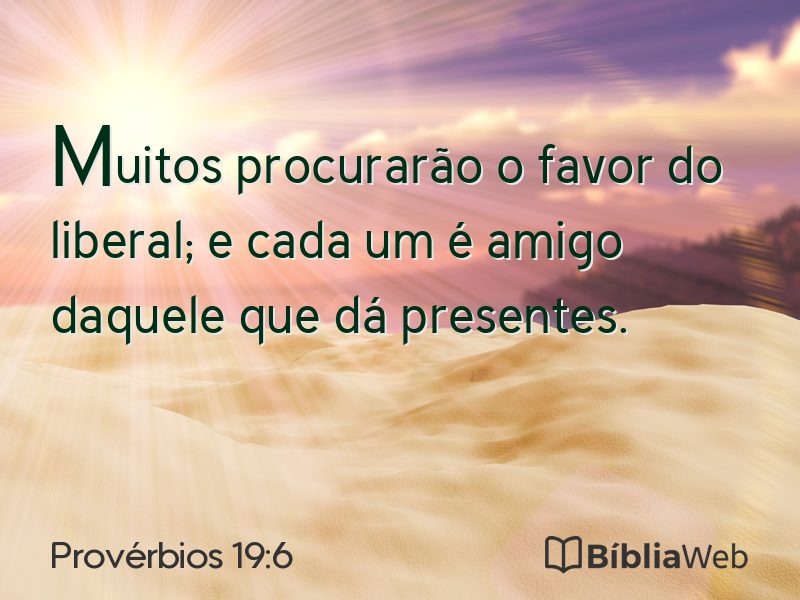 Provérbios 19:6 em imagem para compartilhar