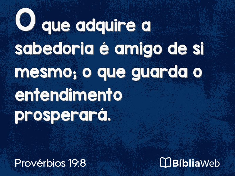 Provérbios 19:8 em imagem para compartilhar