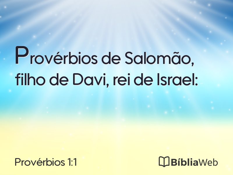 Provérbios 1:1 em imagem para compartilhar