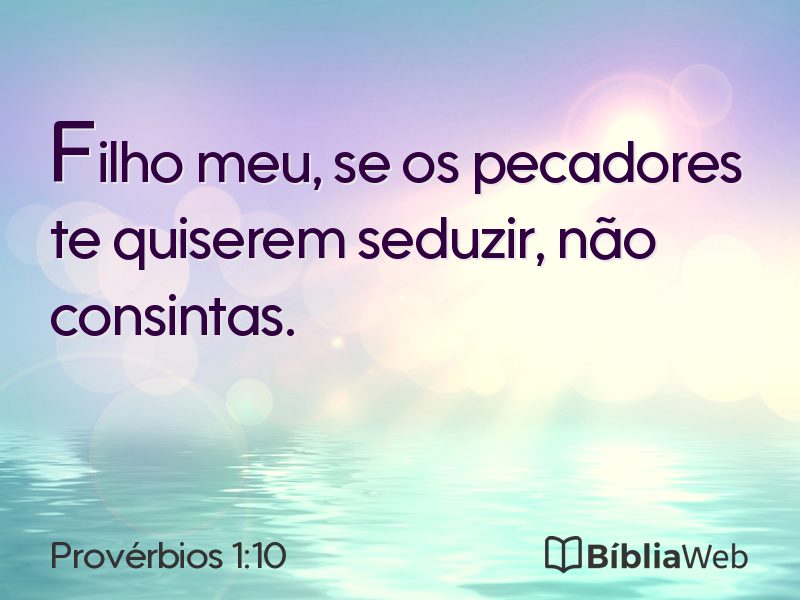Provérbios 1:10 em imagem para compartilhar