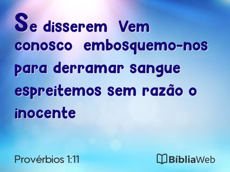 Provérbios 1:11 em imagem para compartilhar