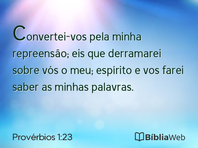 Provérbios 1:23 em imagem para compartilhar