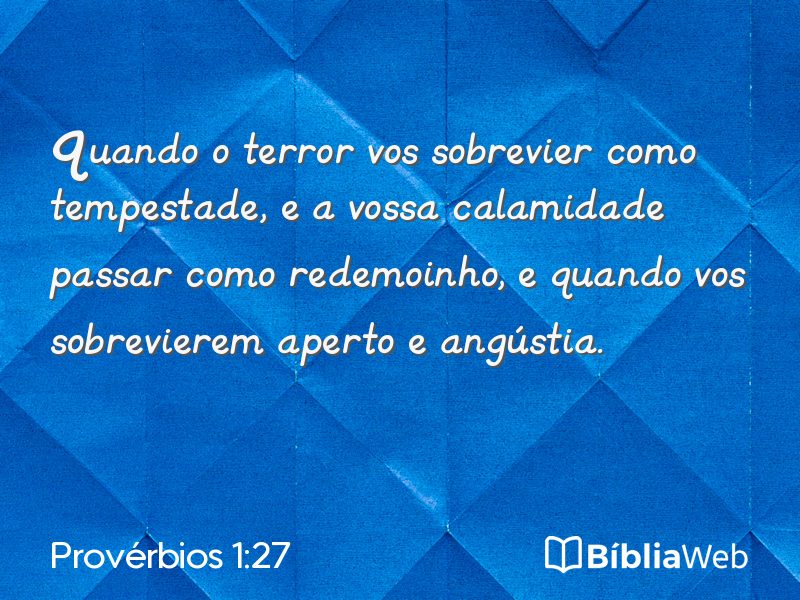 Provérbios 1:27 em imagem para compartilhar