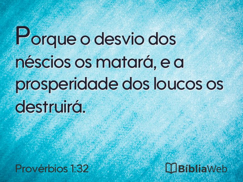 Provérbios 1:32 em imagem para compartilhar