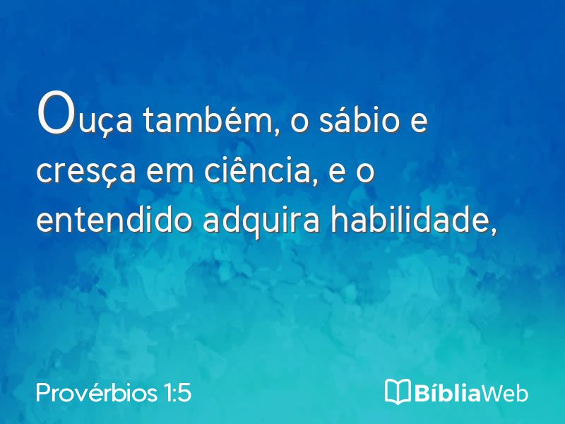 Provérbios 1:5 em imagem para compartilhar