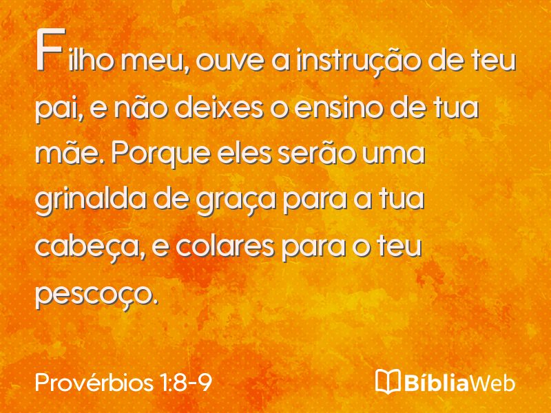 Provérbios 1:8-9 em imagem para compartilhar