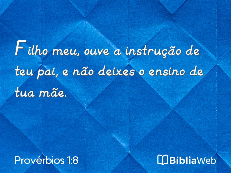 Provérbios 1:8 em imagem para compartilhar