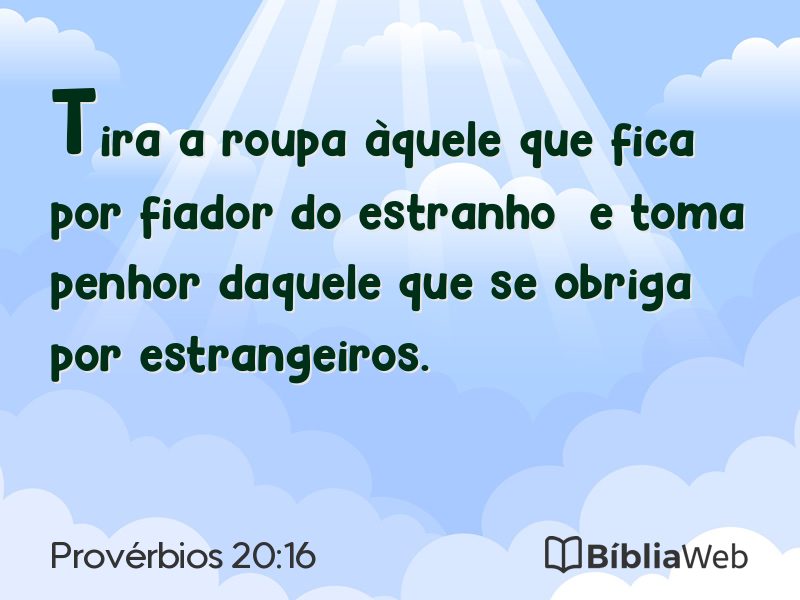 Provérbios 20:16 em imagem para compartilhar