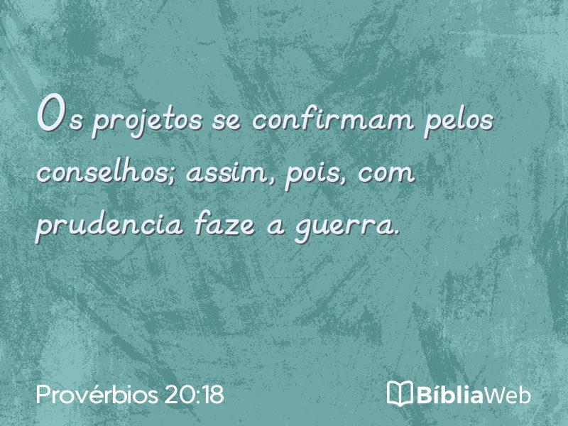 Provérbios 20:18 em imagem para compartilhar