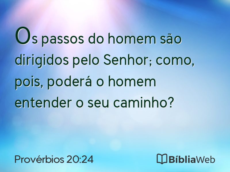 Provérbios 20:24 em imagem para compartilhar