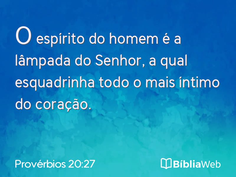 Provérbios 20:27 em imagem para compartilhar