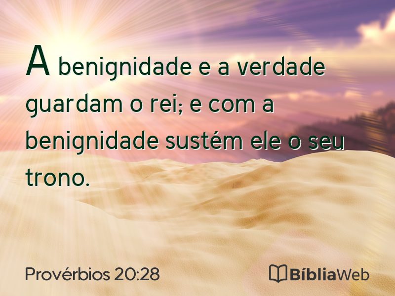 Provérbios 20:28 em imagem para compartilhar