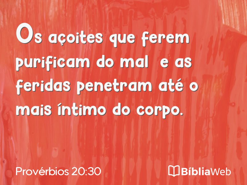 Provérbios 20:30 em imagem para compartilhar