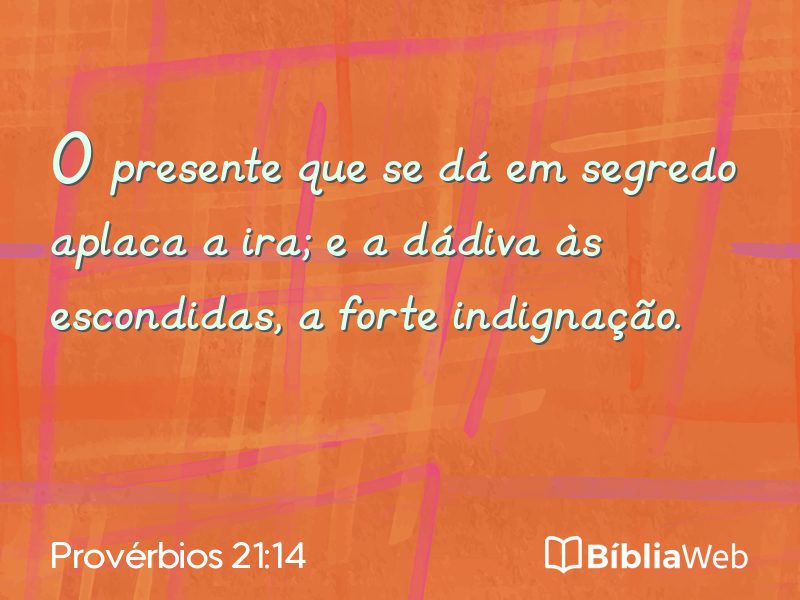 Provérbios 21:14 em imagem para compartilhar