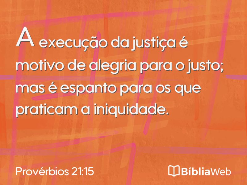 Provérbios 21:15 em imagem para compartilhar