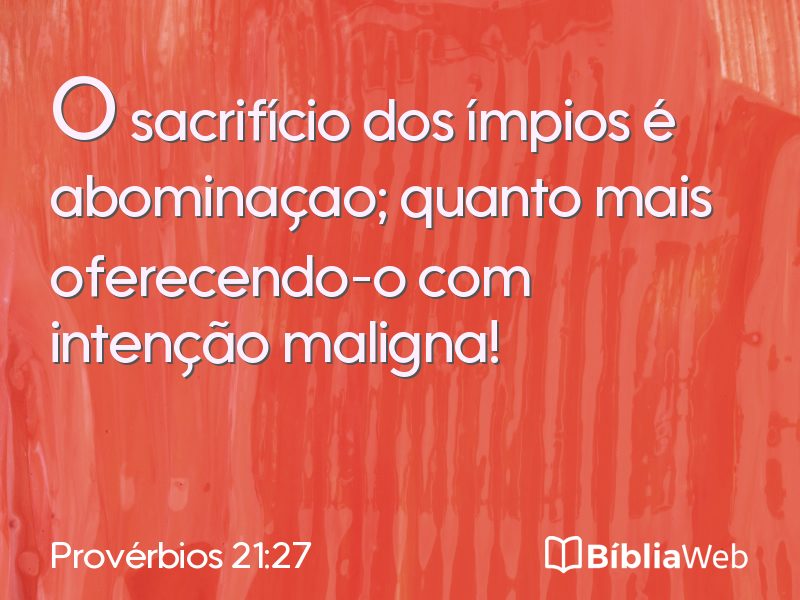 Provérbios 21:27 em imagem para compartilhar