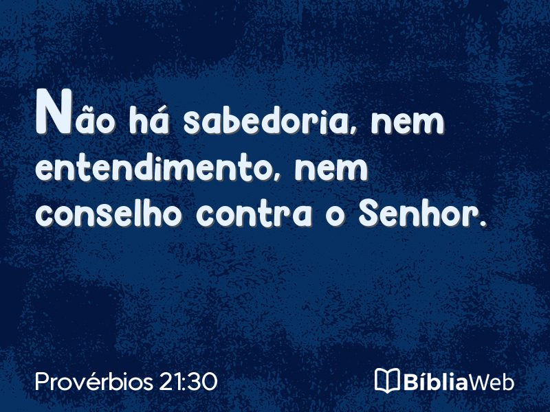 Provérbios 21:30 em imagem para compartilhar