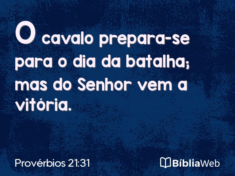 Provérbios 21:31 em imagem para compartilhar
