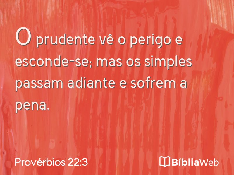 Provérbios 22:3 em imagem para compartilhar