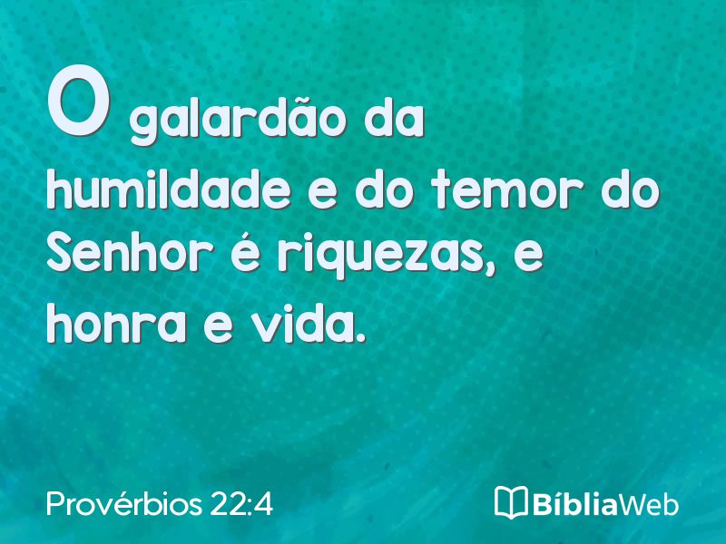 Provérbios 22:4 em imagem para compartilhar