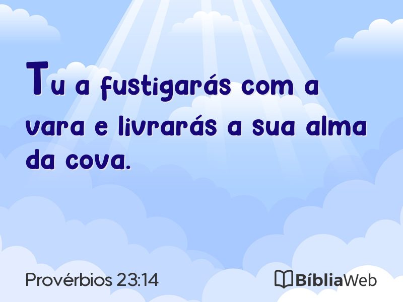 Provérbios 23:14 em imagem para compartilhar