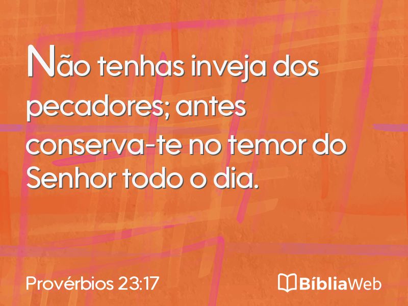 Provérbios 23:17 em imagem para compartilhar