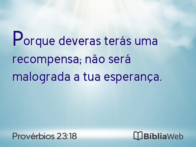 Provérbios 23:18 em imagem para compartilhar