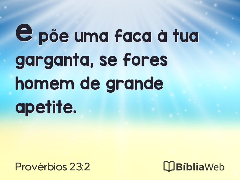 Provérbios 23:2 em imagem para compartilhar