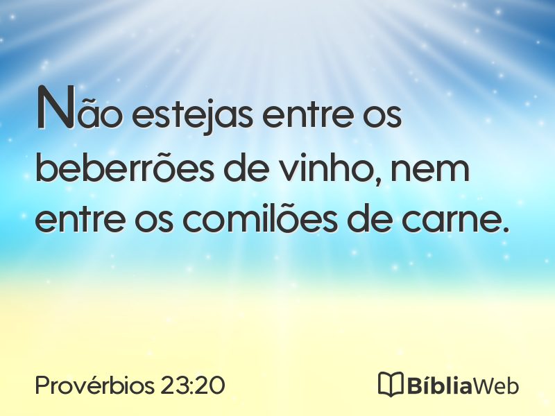 Provérbios 23:20 em imagem para compartilhar
