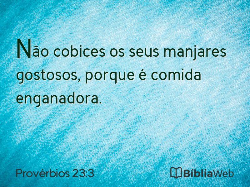 Provérbios 23:3 em imagem para compartilhar