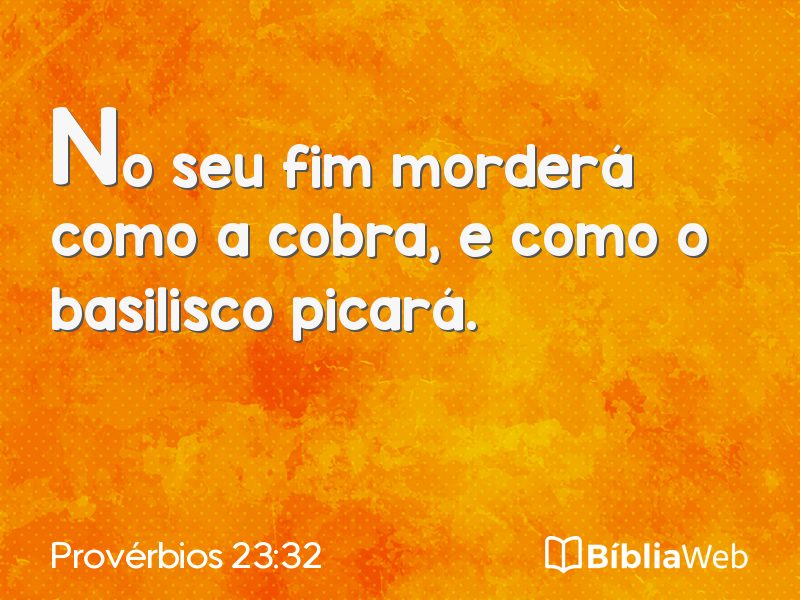 Provérbios 23:32 em imagem para compartilhar