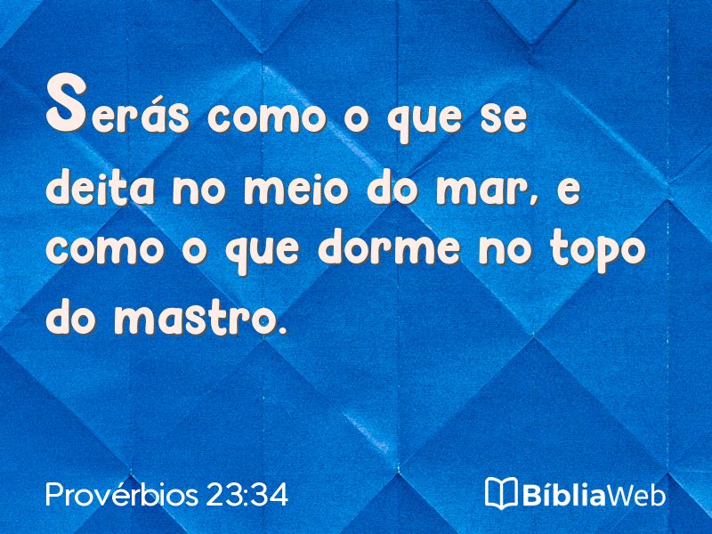 Provérbios 23:34 em imagem para compartilhar