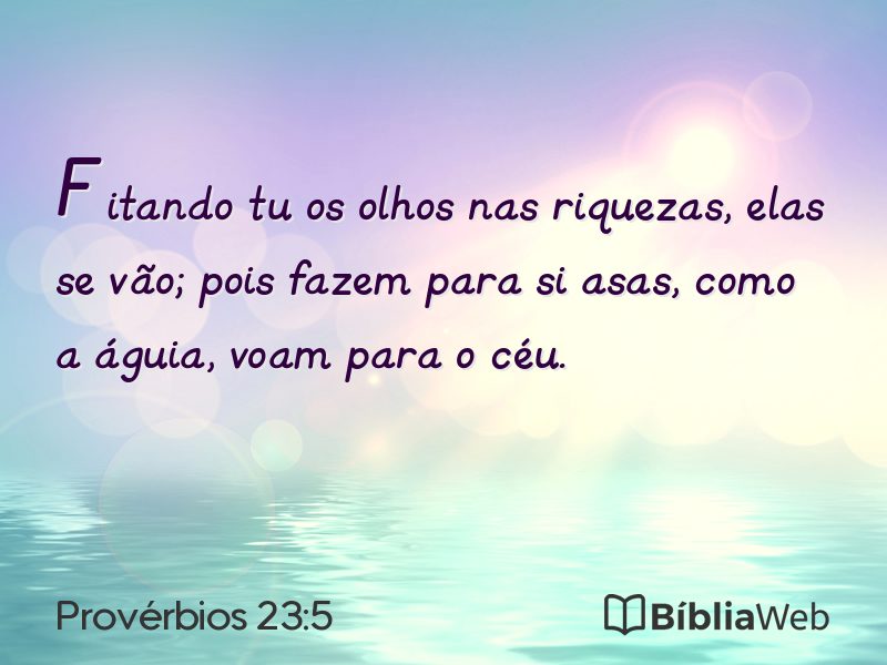 Provérbios 23:5 em imagem para compartilhar