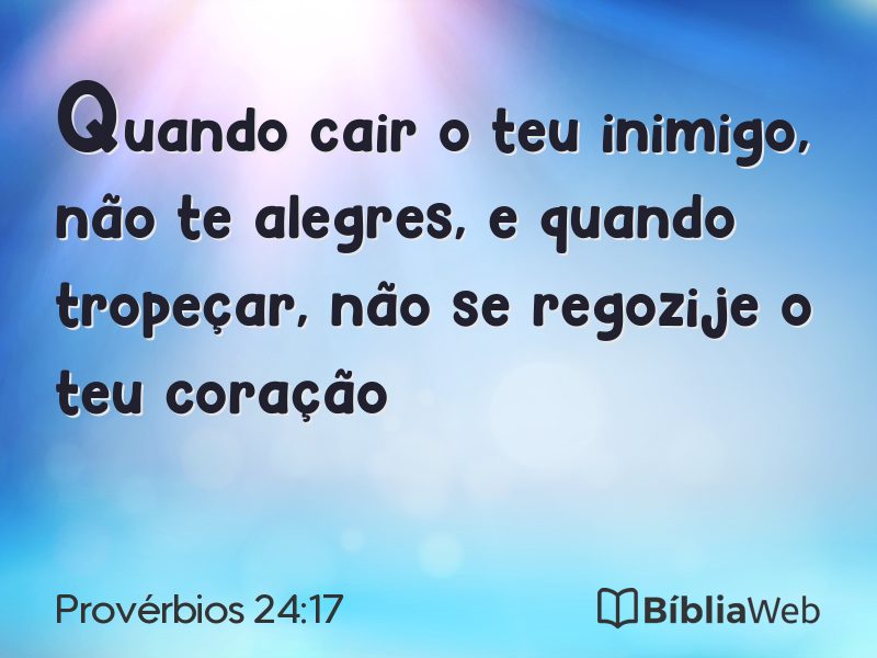 Provérbios 24:17 em imagem para compartilhar