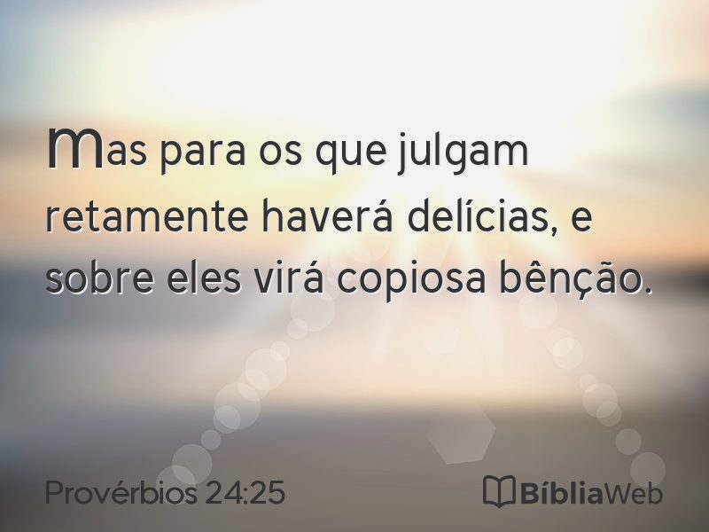 Provérbios 24:25 em imagem para compartilhar