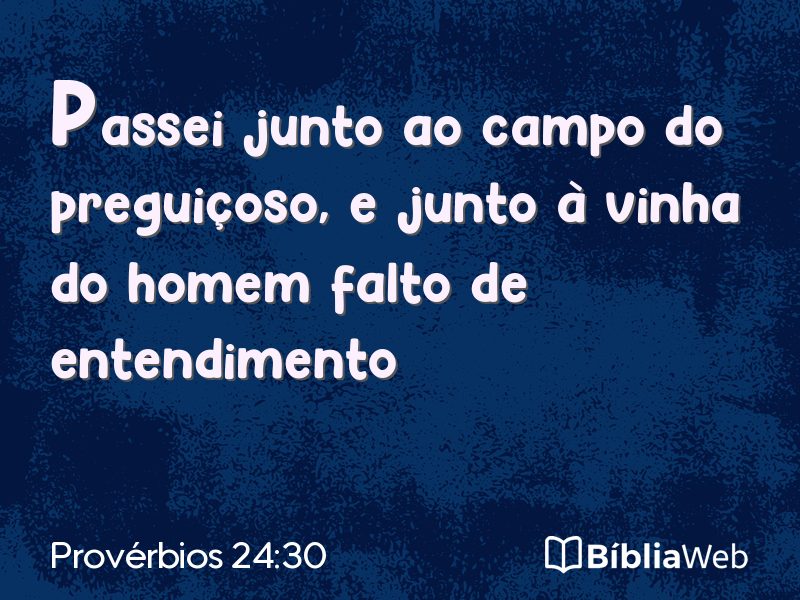 Provérbios 24:30 em imagem para compartilhar