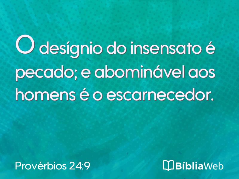 Provérbios 24:9 em imagem para compartilhar