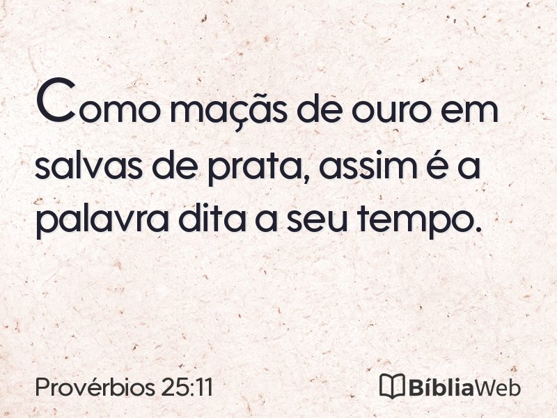 Provérbios 25:11 em imagem para compartilhar