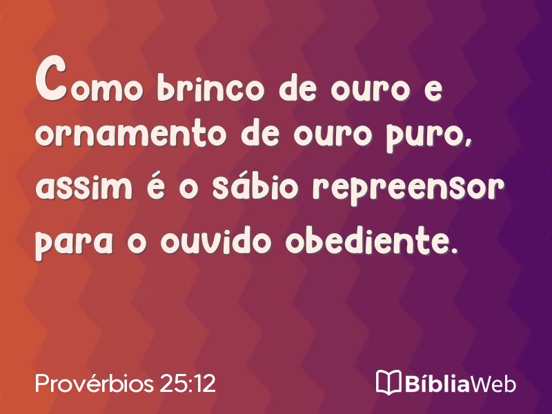 Provérbios 25:12 em imagem para compartilhar