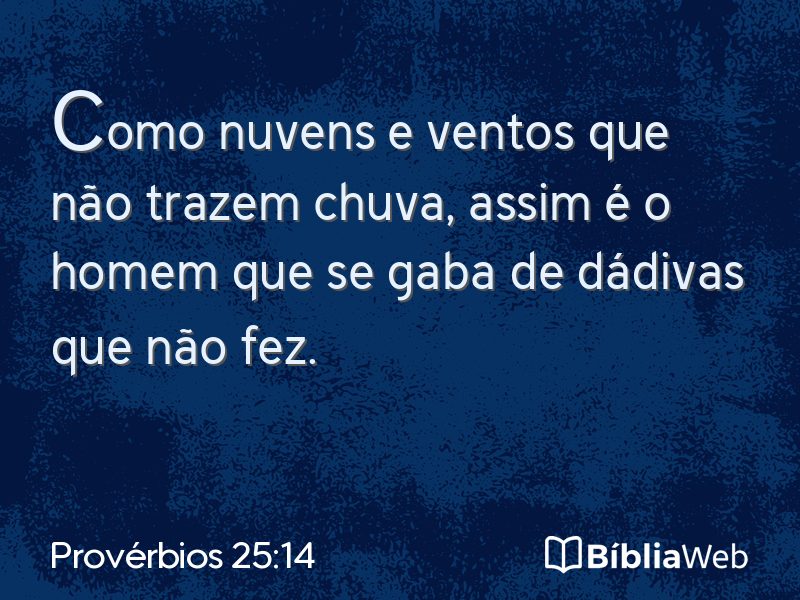 Provérbios 25:14 em imagem para compartilhar