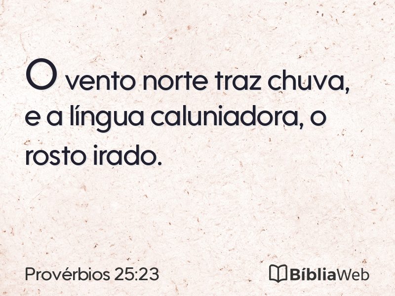 Provérbios 25:23 em imagem para compartilhar