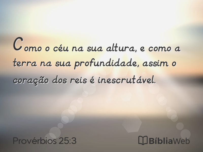 Provérbios 25:3 em imagem para compartilhar