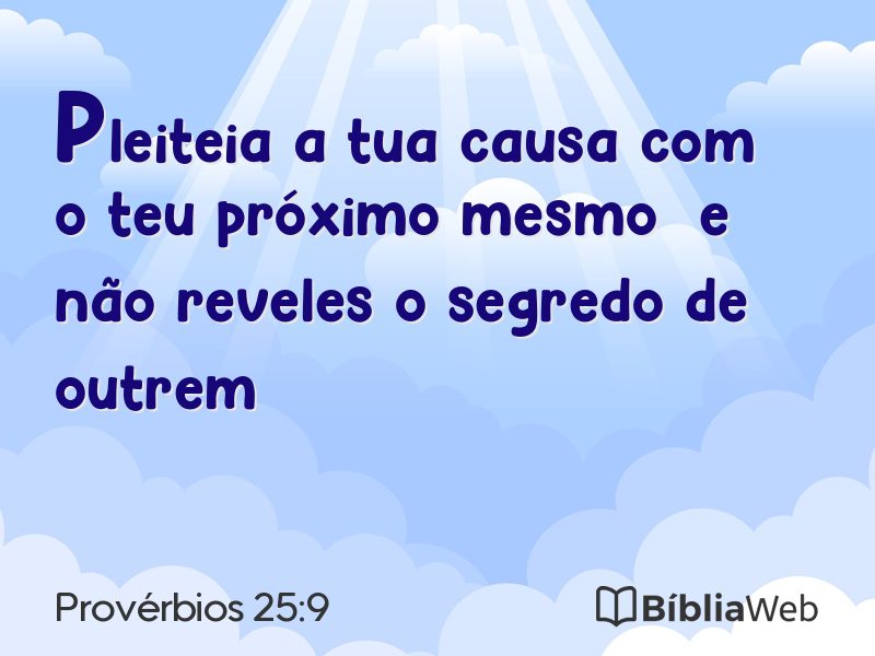Provérbios 25:9 em imagem para compartilhar