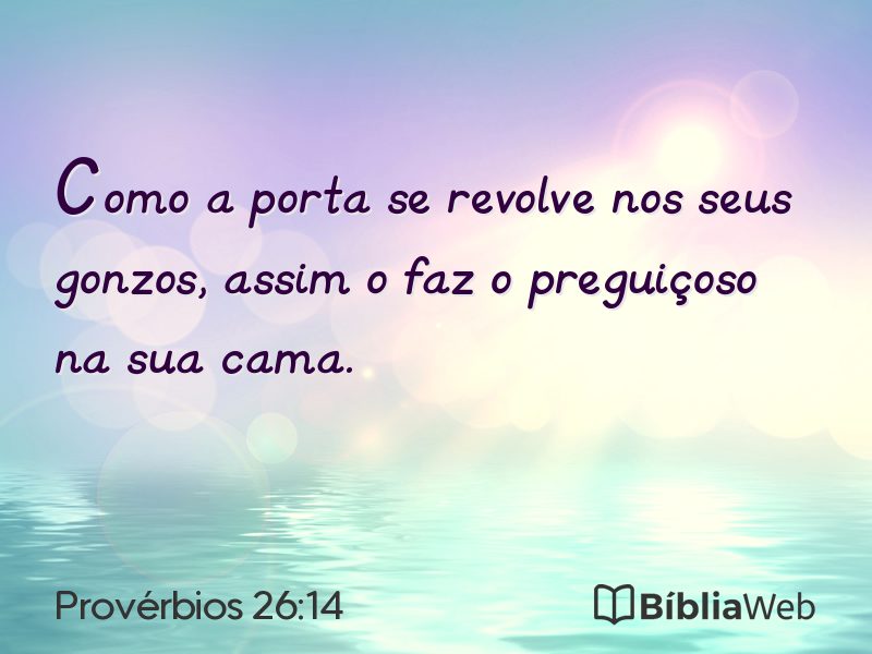 Provérbios 26:14 em imagem para compartilhar